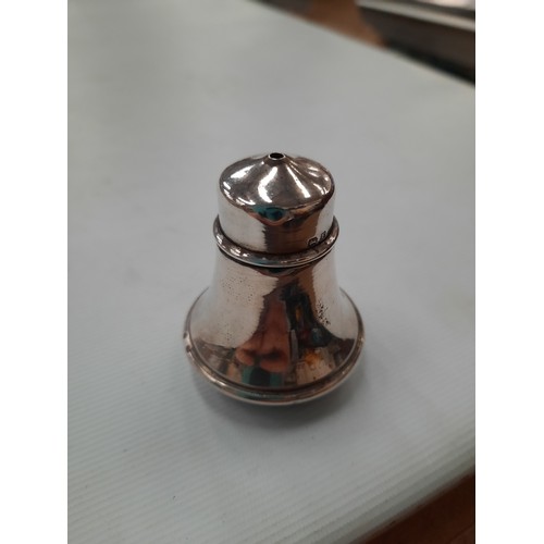 207 - Small hallmarked silver shaker weight 8.88g