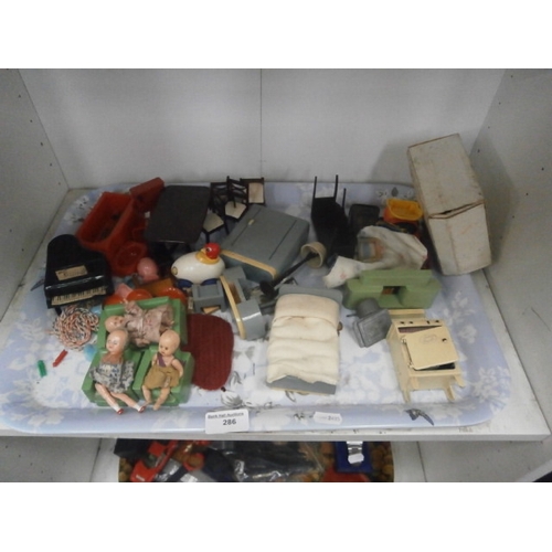 Collection of vintage dolls furniture