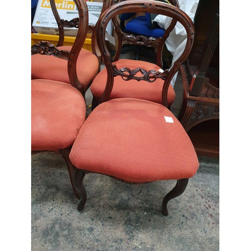 605 - 2 pairs of vintage chairs