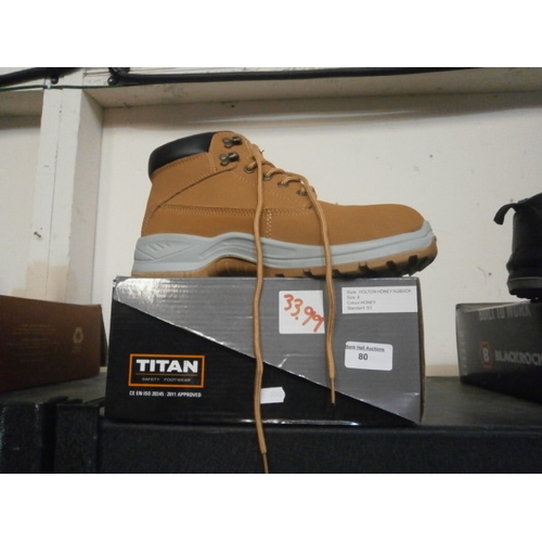 80 - Pair of Titan size 8 work boots