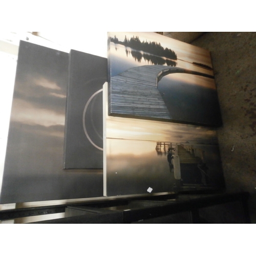 109 - Four assorted canvas prints