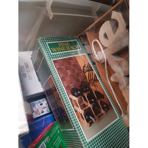 13 - Box inc jigsaw puzzles, hair chalks, freezer cubes, playing cards, wine cooler, flashcards, etc