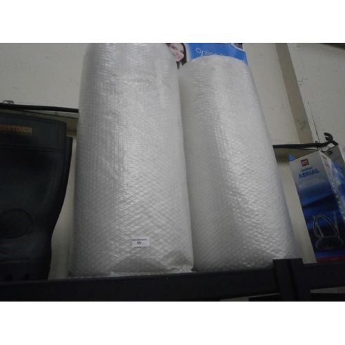 65 - Two rolls of bubble wrap