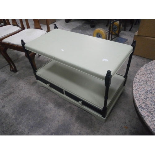 704 - A 2 tier painted base unit with 2 drawers