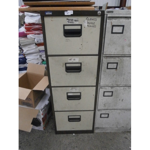 601 - 4 drawer metal filing cabinet