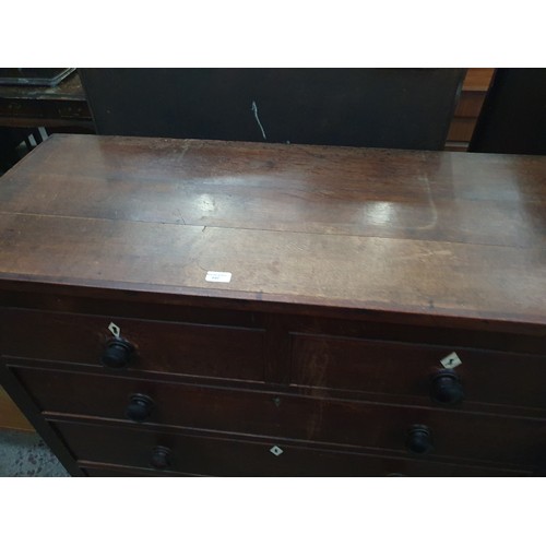 640 - Large 2 over 3 drawer chest one back leg missing