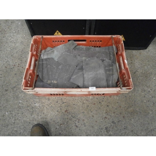 212 - Crate of slate tiles