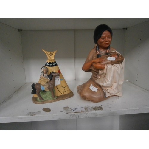 292 - Ceramic Native American figurines