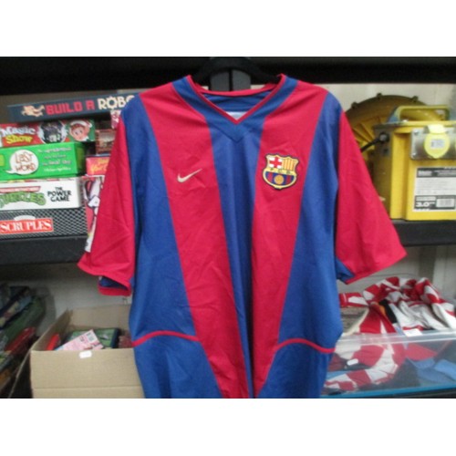 75 - Box of assorted football shirts, mostly size L