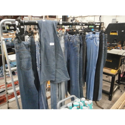 241 - Rail of Denim jeans