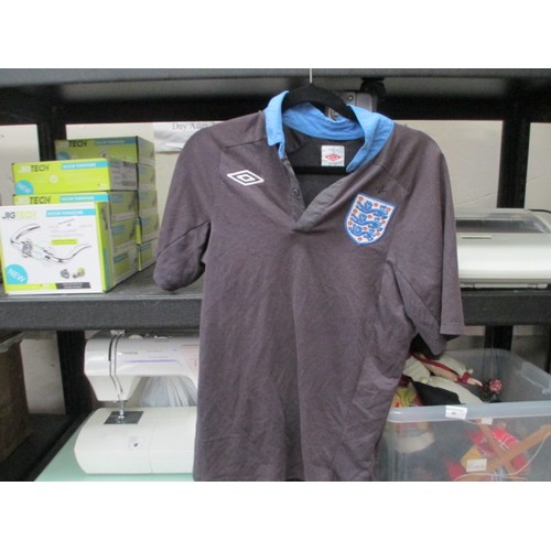 48 - Box of assorted football shirts, various sizes