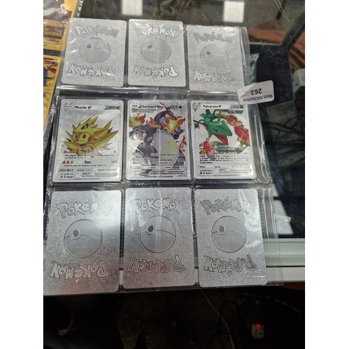 263 - Lot inc Pokemon gold and silver cards