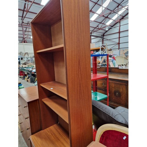 653 - Small retro teak wall unit