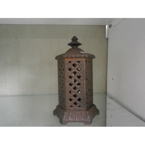 307 - Old cast iron candle lantern