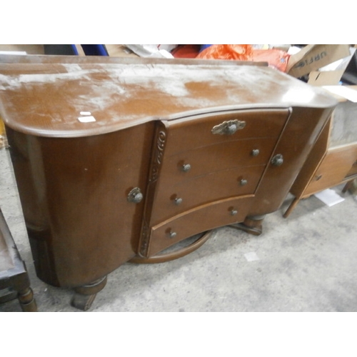 740 - A vintage 4 drawer sideboard