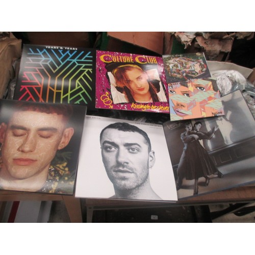 9 - Vinyl case containing some vinyl records