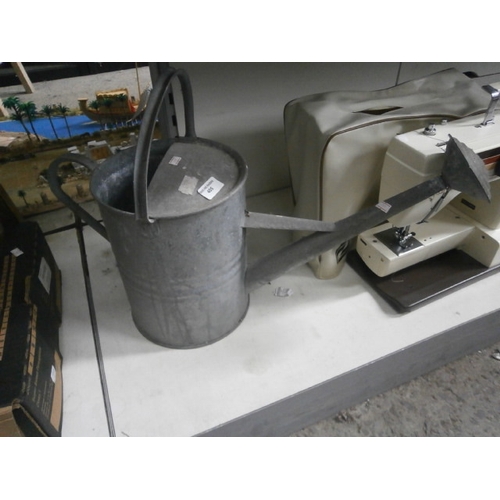 Galvanised watering can