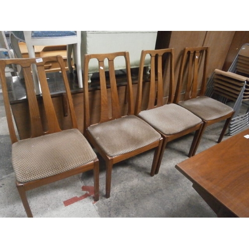 694 - A set of 4 x retro dining chairs