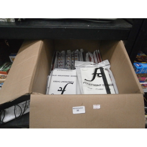 30 - Box of assorted new tablet cases
