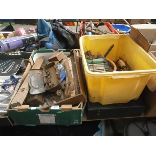 112 - Three boxes including tools etc