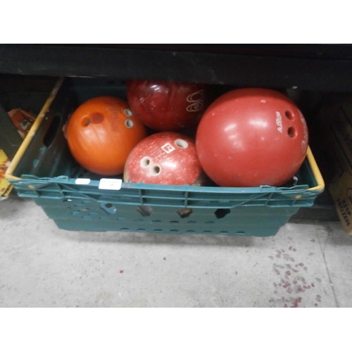 36 - Five assorted bowling balls