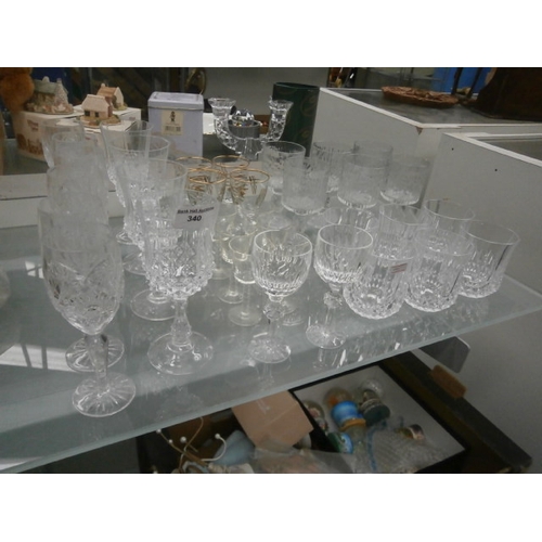 340 - Collection of assorted glasses