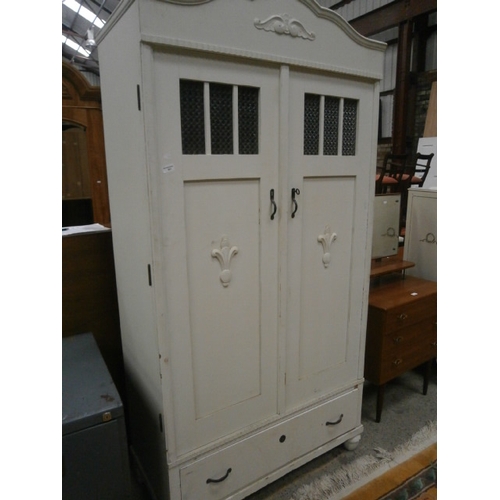 661 - Two door painted wardrobe