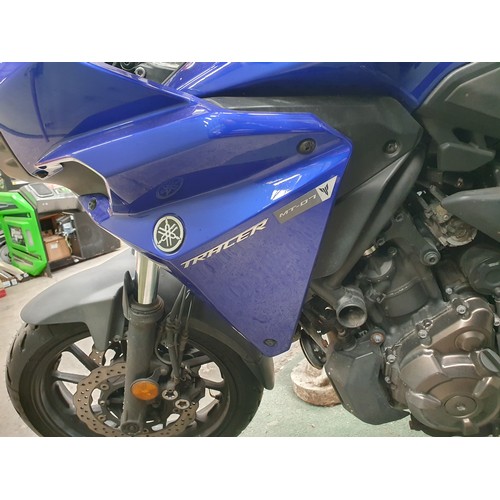 1 - 2019 Yamaha tracer MT-07 27730 miles no MOT has new battery starts first time no log book, has a spa... 