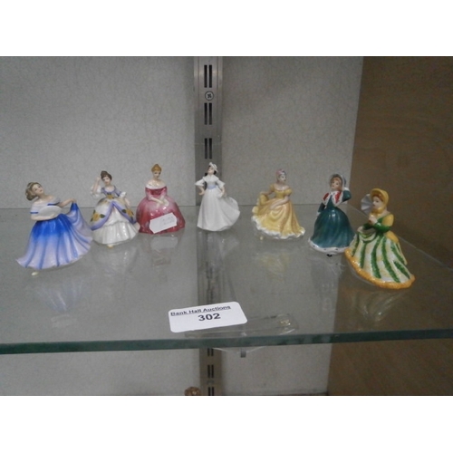 302 - Seven Miniature Royal Doulton figurines