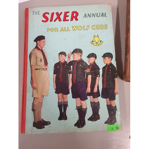 78 - vintage boy scout book , diary & the sixer annual wolf cubs book
