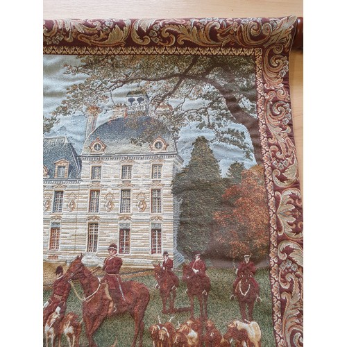 83 - Flemish tapestry 18122 Cheverny castle 69x83 cm made in France