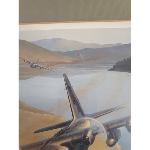89 - Limited edition print SCOTTAC by Mark postlethwaite (three Royal air force hercules undertaking tran... 