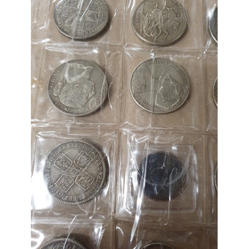 99 - Folder of 20 vintage coins inc America dollar coins