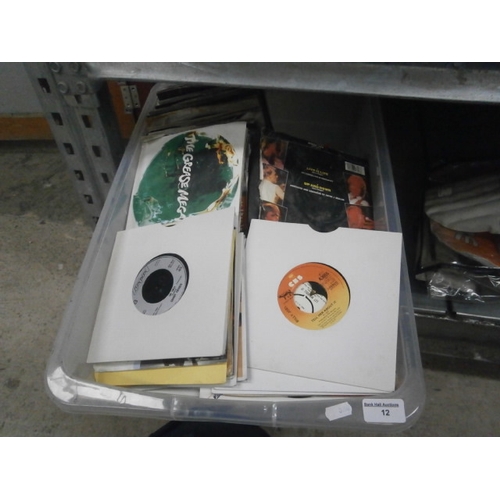 12 - Box full of vinyl 45s