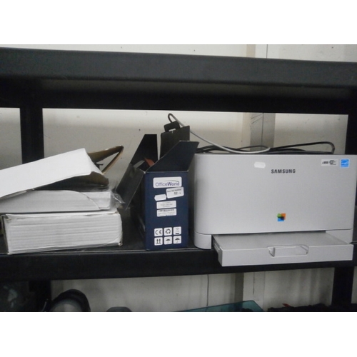 52 - Lot inc Samsung printer, paper, etc