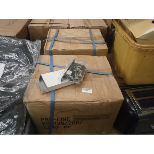 94 - Two boxes of new reversible door locks