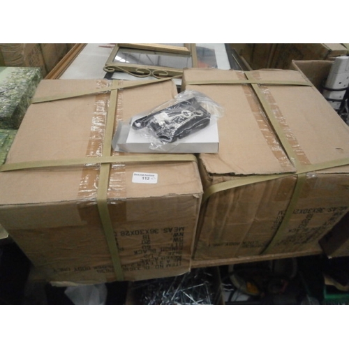 112 - Two boxes of reversible door locks