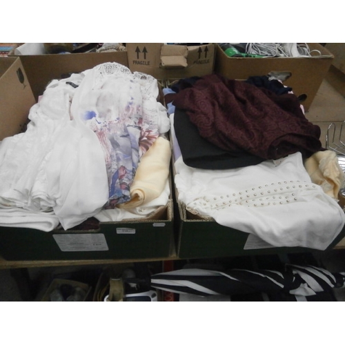 114 - Two boxes of assorted clothing