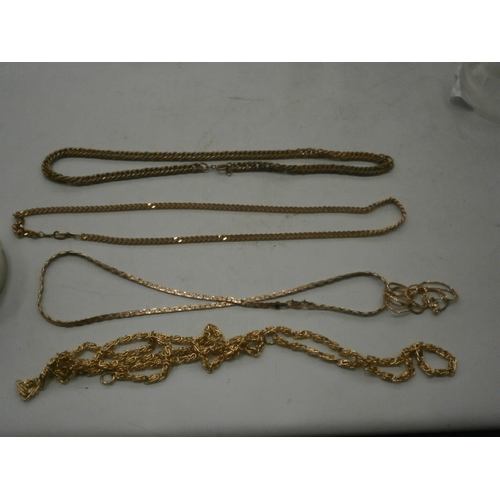 210 - Collection of gold coloured necklaces