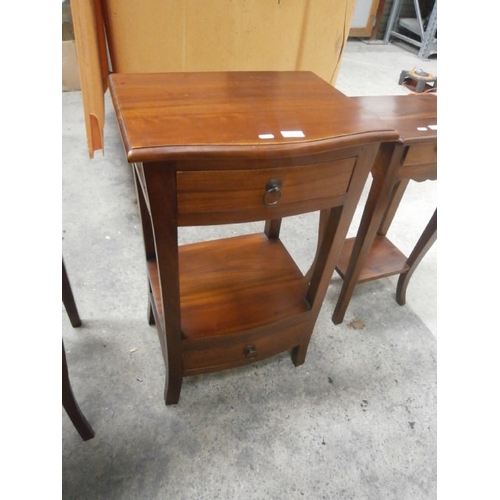 686 - A small ANCIENT MARINER hardwood 2 tier lamp table with drawers