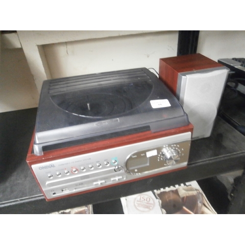 44 - Ondial turntable cd radio system