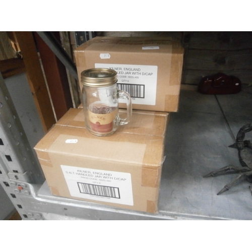 11 - Four boxes of Kilner handled jars