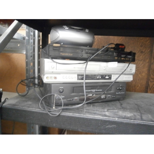 21 - Lot inc Tredex TX-3000 DVD player, Hitachi video/DVD combo, Bush radio, etc