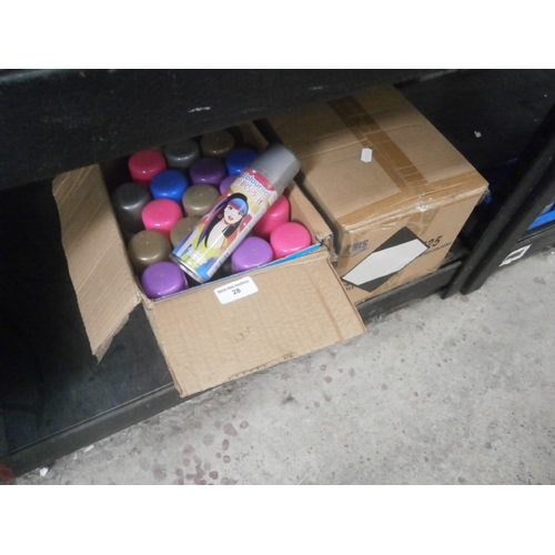 28 - Two boxes of coloured hair spray
