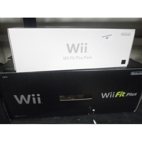 89 - Wii Fit plus boxes, no contents