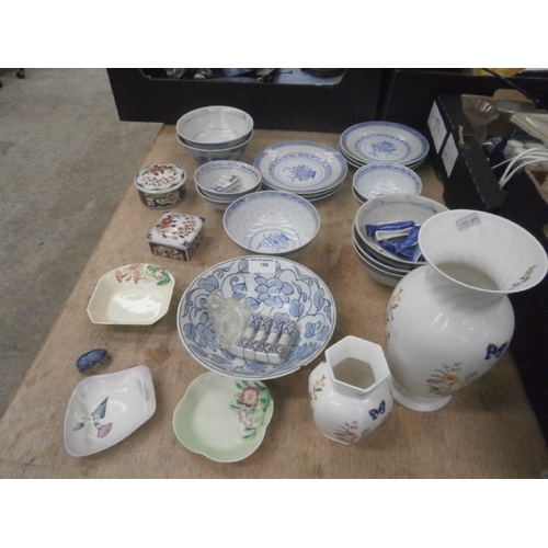 156 - Lot inc Aynsley vases, Carlton Ware dishes, oriental pottery