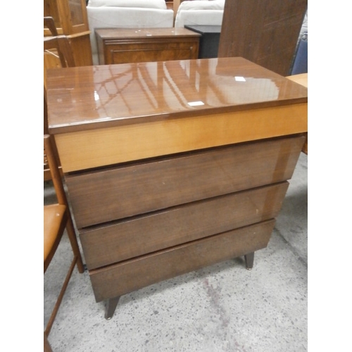 667 - A retro gloss finished 4 drawer chest