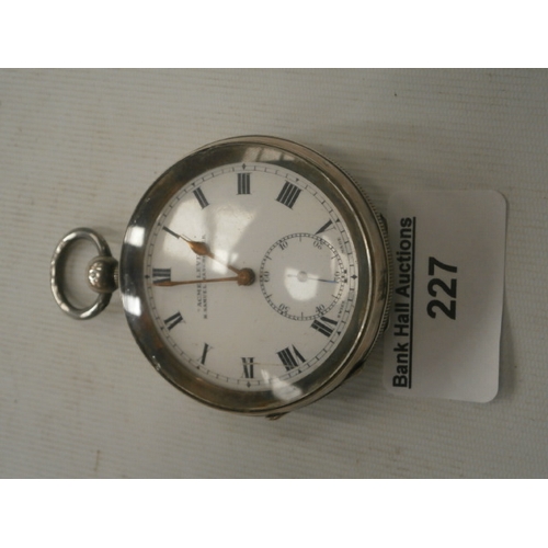 227 - H Samuel Acme Lever fully hallmarked pocket watch