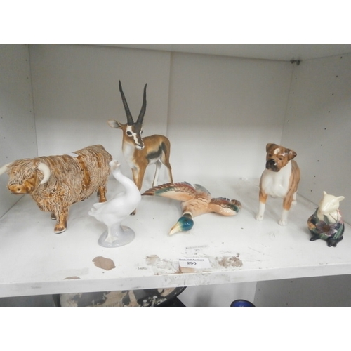 290 - Six assorted animal figurines