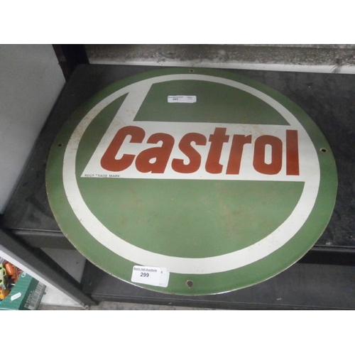 299 - Enamel Castrol sign, 20